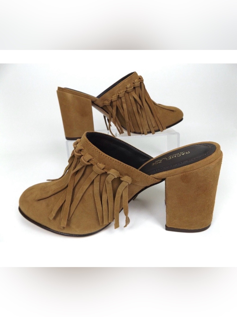 NIB Rachel Zoe Suede Kingston Mules Siena Color Women’s size 6
